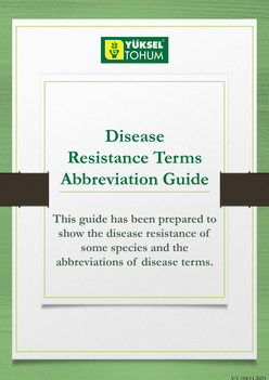 Guide to Abbreviations for Disease Resistance Terms